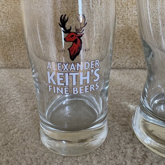 Set of 3 Alexander Keith's Fine Beers Brewery Glasses Nova Scotia Canada - Picture 2 of 4